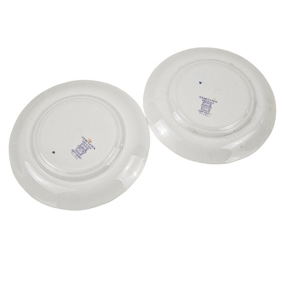 Copeland Spode Mayflower 2 Bread And Butter Plates Floral Lavender England - Picture 2 of 10